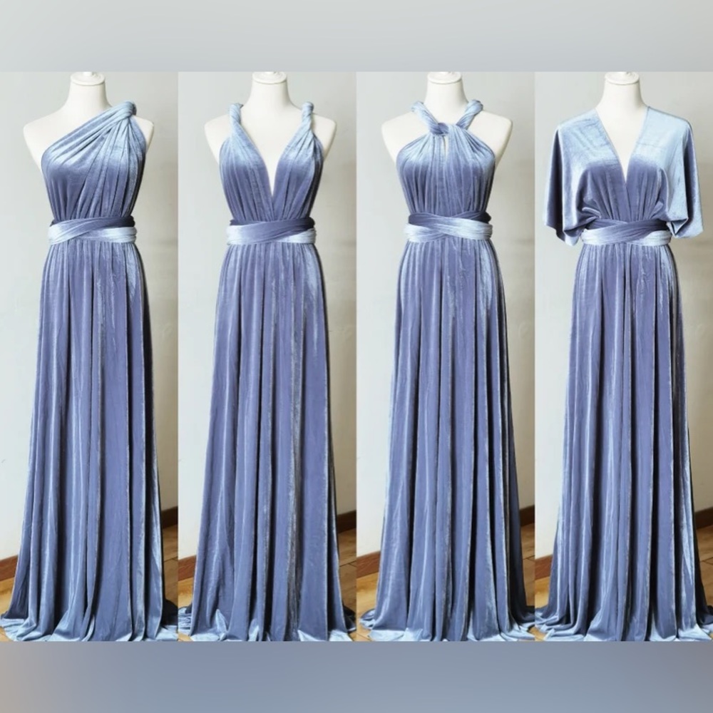 Size 0-14 Dusty blue infinity dress